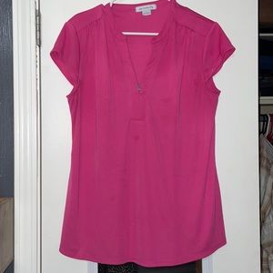 Liz claiborne pink tank top dressy office work cap sleeve